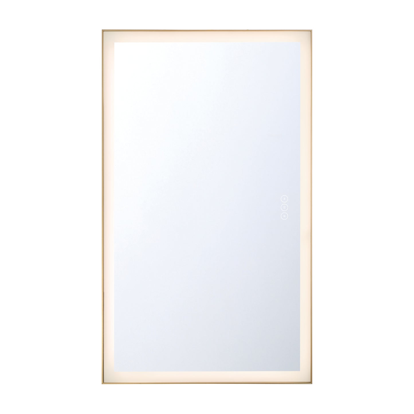 Eurofase Lighting Lenora 54" Integrated LED Anodized Gold Glass Frame Rectangle Dimmable Mirror