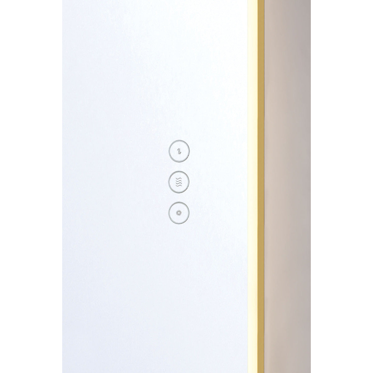 Eurofase Lighting Linden 36" 1-Light Integrated Gold Aluminum Frame Oval Dimmable Mirror With L Shape Shelf