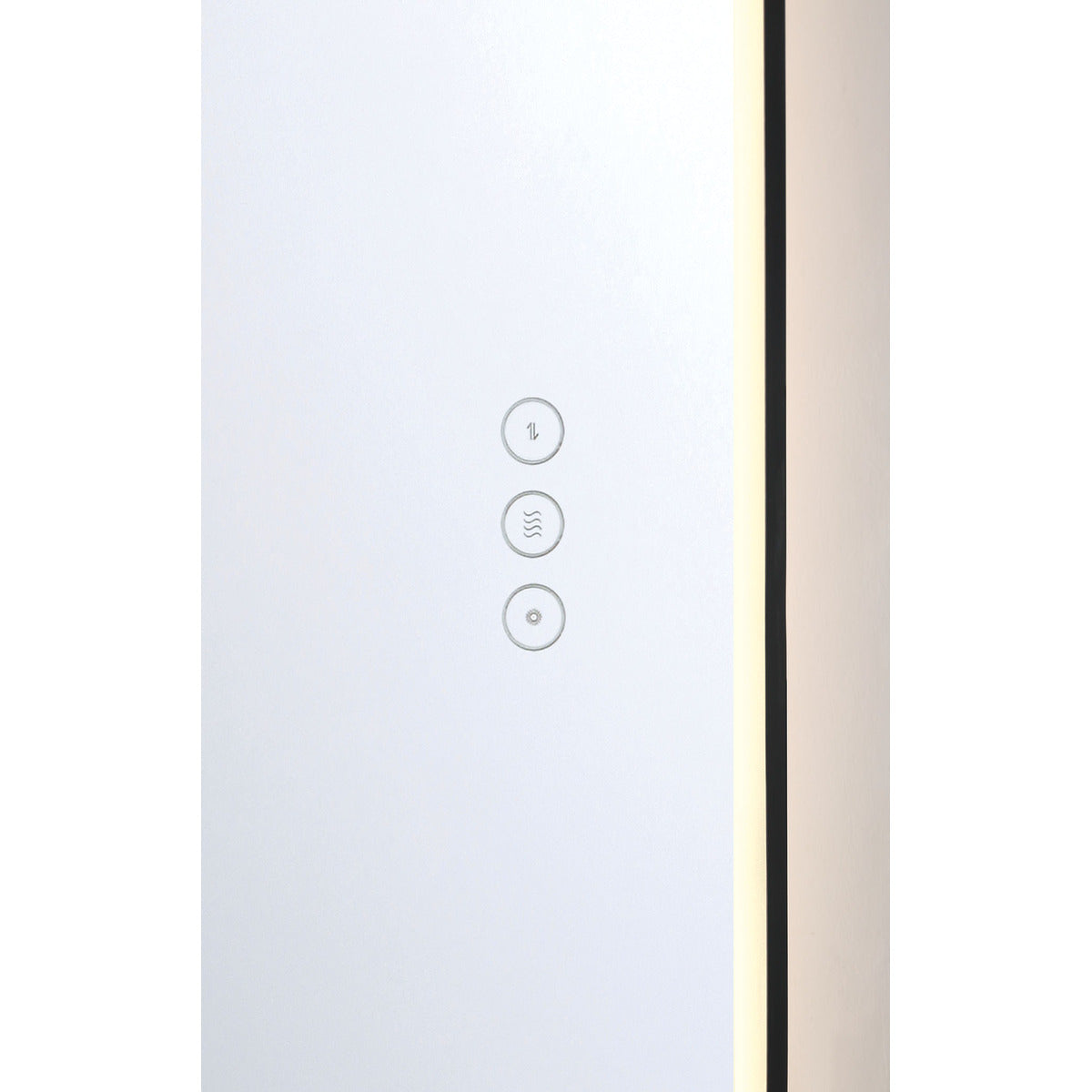 Eurofase Lighting Linden 36" 1-Light Integrated Matte Black Aluminum Frame Oval Dimmable Mirror With L Shape Shelf