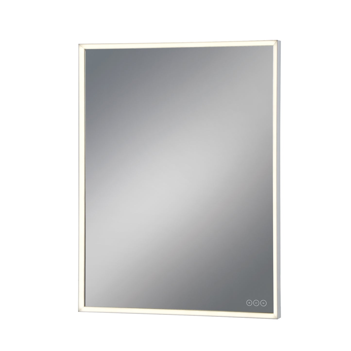 Eurofase Lighting Lumo 32" Integrated LED Edge-Lit Anodized Silver White Acrylic Frame Dimmable Mirror