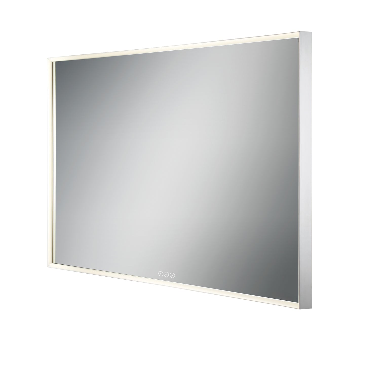 Eurofase Lighting Lumo 60" W x 32" H Edge-Lit Integrated LED Anodized Silver Frame Rectangular Mirror