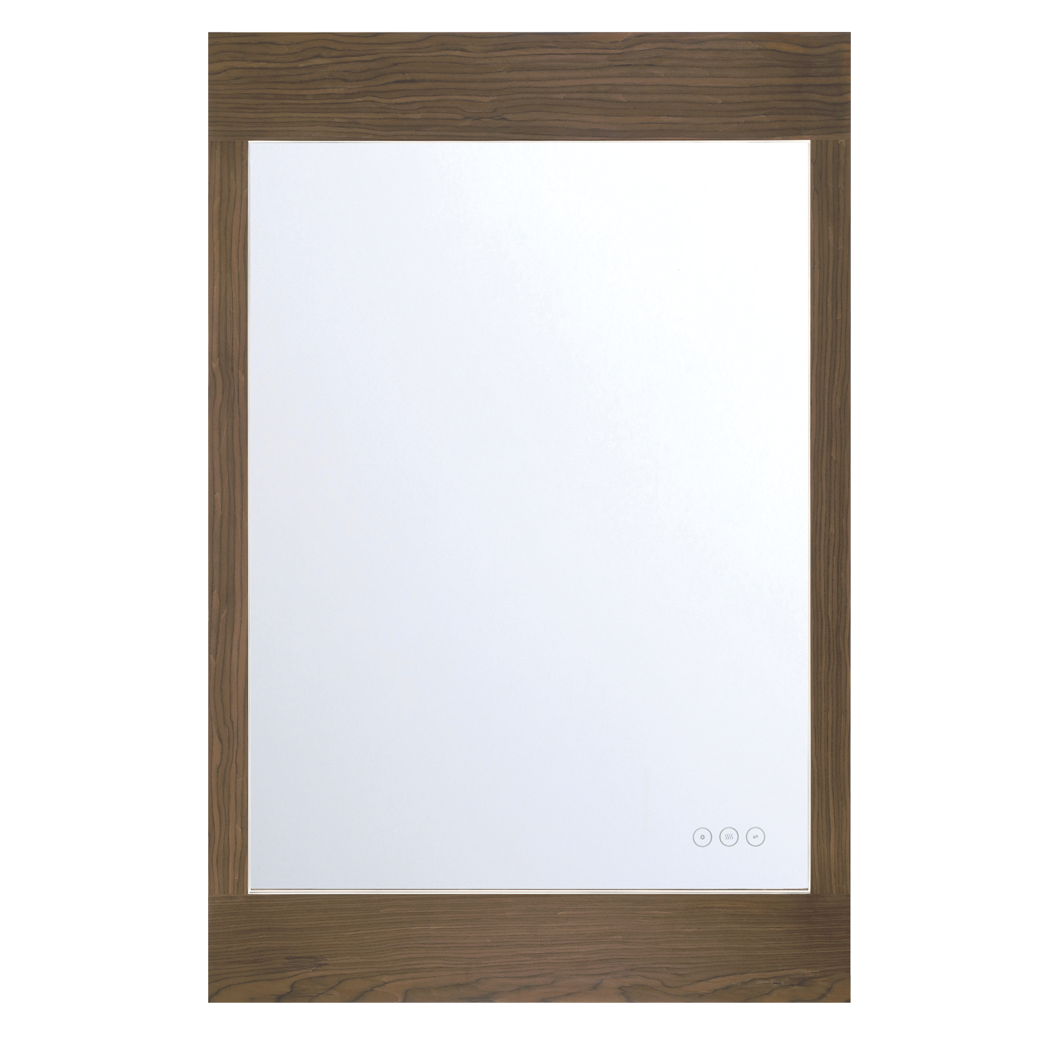 Eurofase Lighting Mogano 36" Integrated LED Dark Walnut Wood Acrylic Frame Rectangle Freestanding Dimmable Mirror