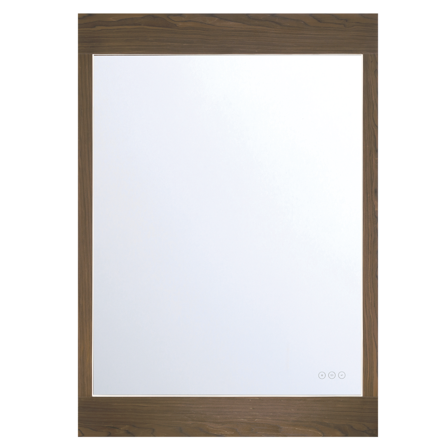 Eurofase Lighting Mogano 42" Integrated LED Dark Walnut Wood Acrylic Frame Rectangle Freestanding Dimmable Mirror