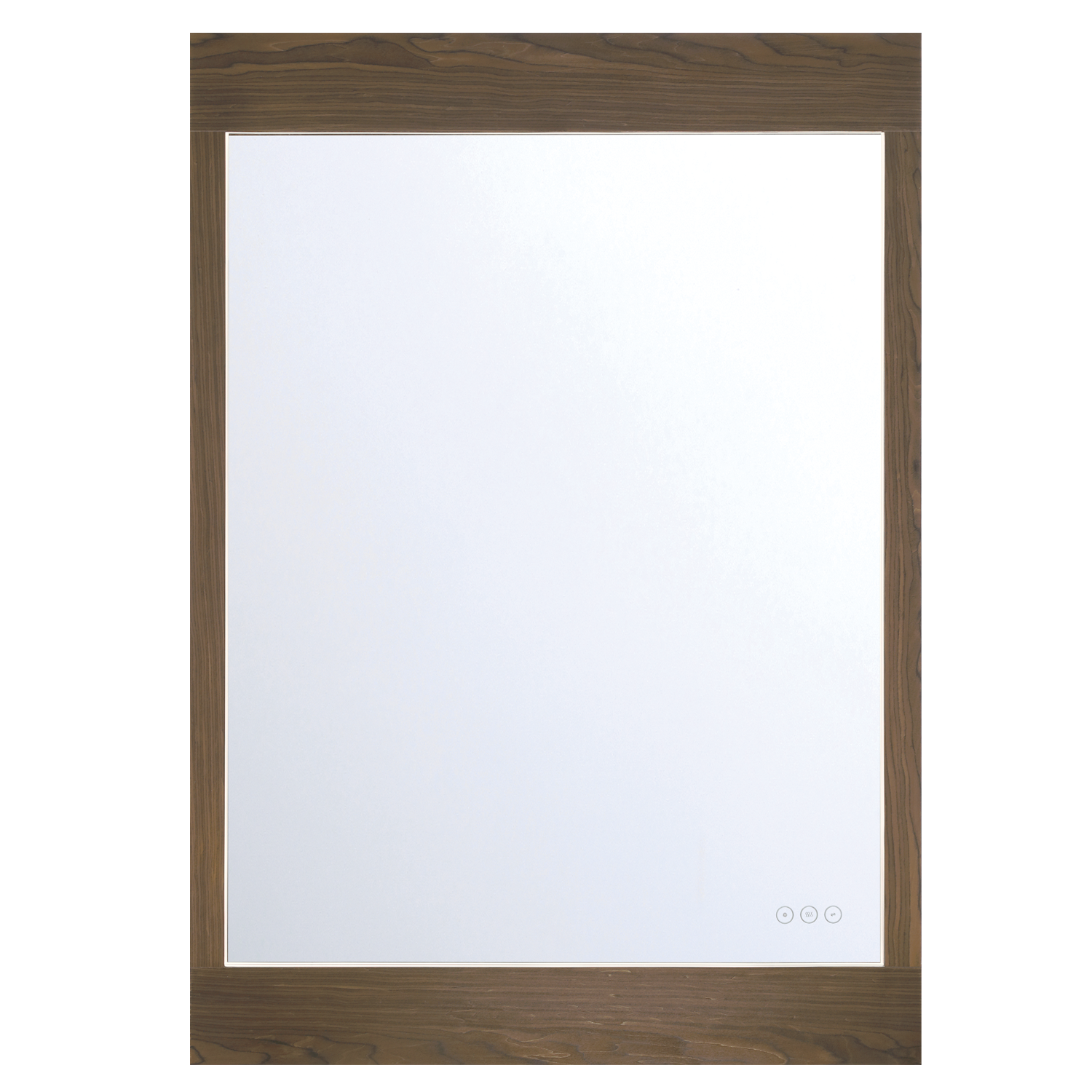 Eurofase Lighting Mogano 42" Integrated LED Dark Walnut Wood Acrylic Frame Rectangle Freestanding Dimmable Mirror