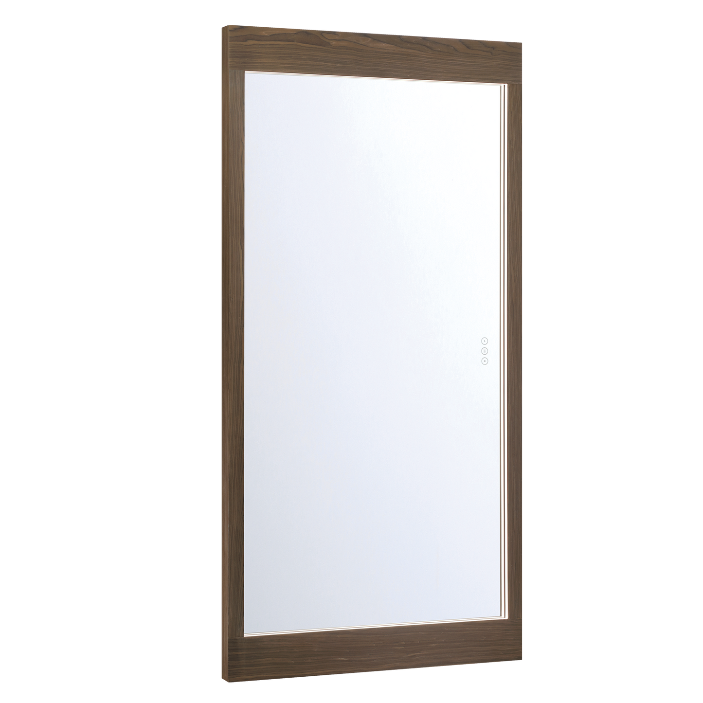 Eurofase Lighting Mogano 60" Integrated LED Dark Walnut Wood Acrylic Frame Rectangle Freestanding Dimmable Mirror