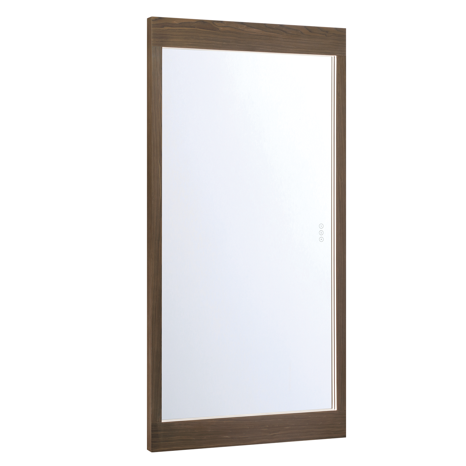 Eurofase Lighting Mogano 60" Integrated LED Dark Walnut Wood Acrylic Frame Rectangle Freestanding Dimmable Mirror