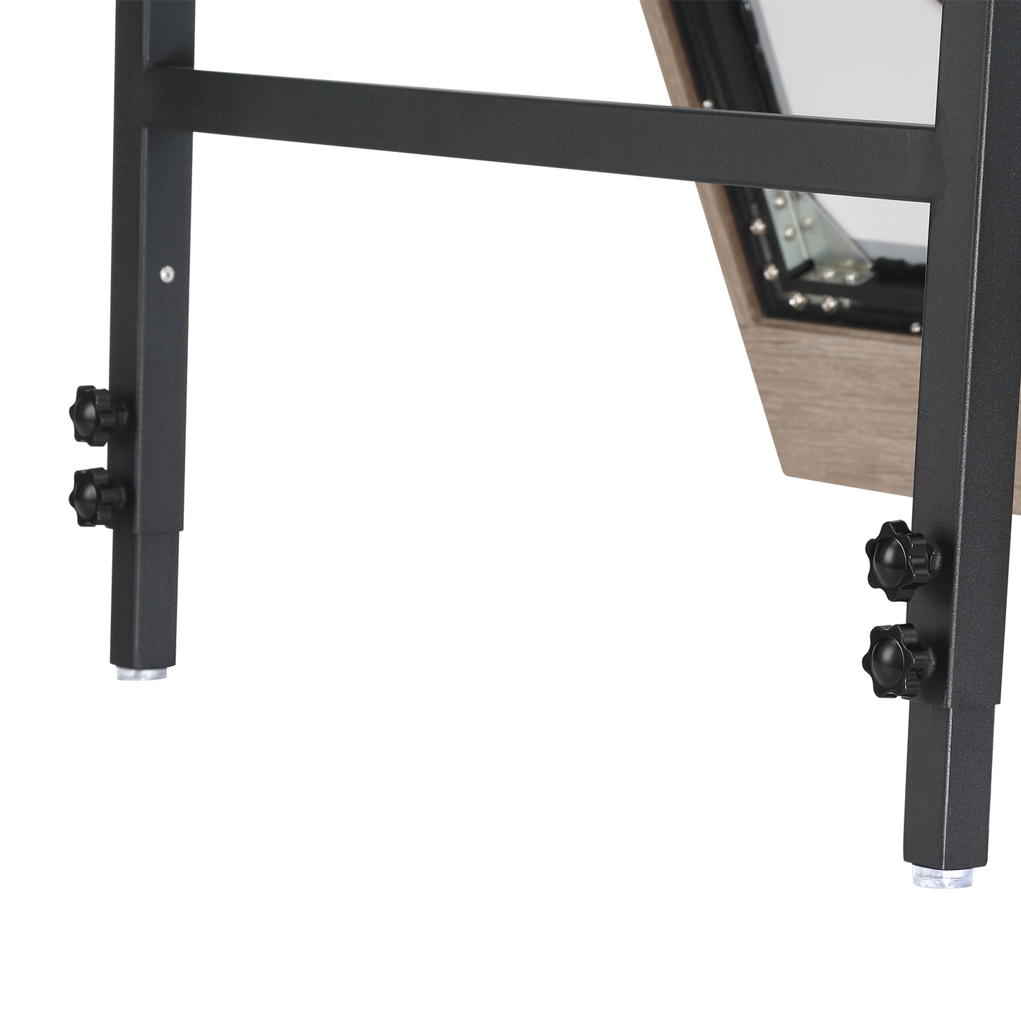 Eurofase Lighting Mogano 60" Integrated LED Dark Walnut Wood Acrylic Frame Rectangle Freestanding Dimmable Mirror