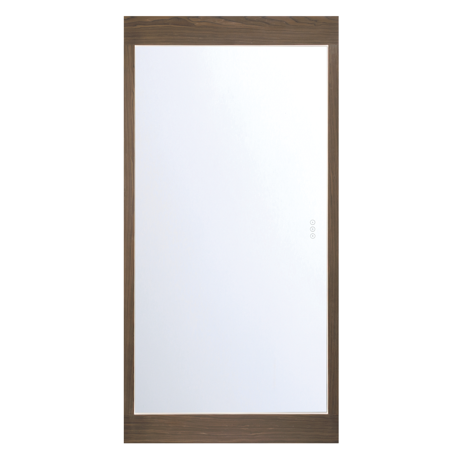 Eurofase Lighting Mogano 60" Integrated LED Dark Walnut Wood Acrylic Frame Rectangle Freestanding Dimmable Mirror