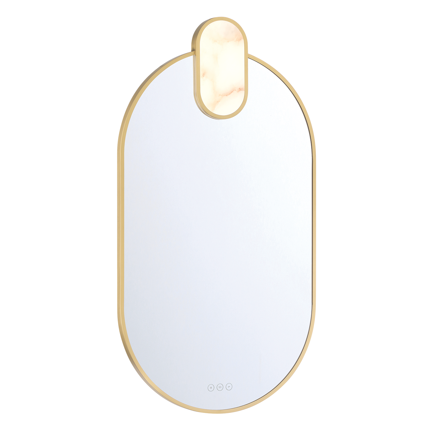 Eurofase Lighting Mrissa 39" Integrated LED Gold Alabaster Frame Dimmable Mirror