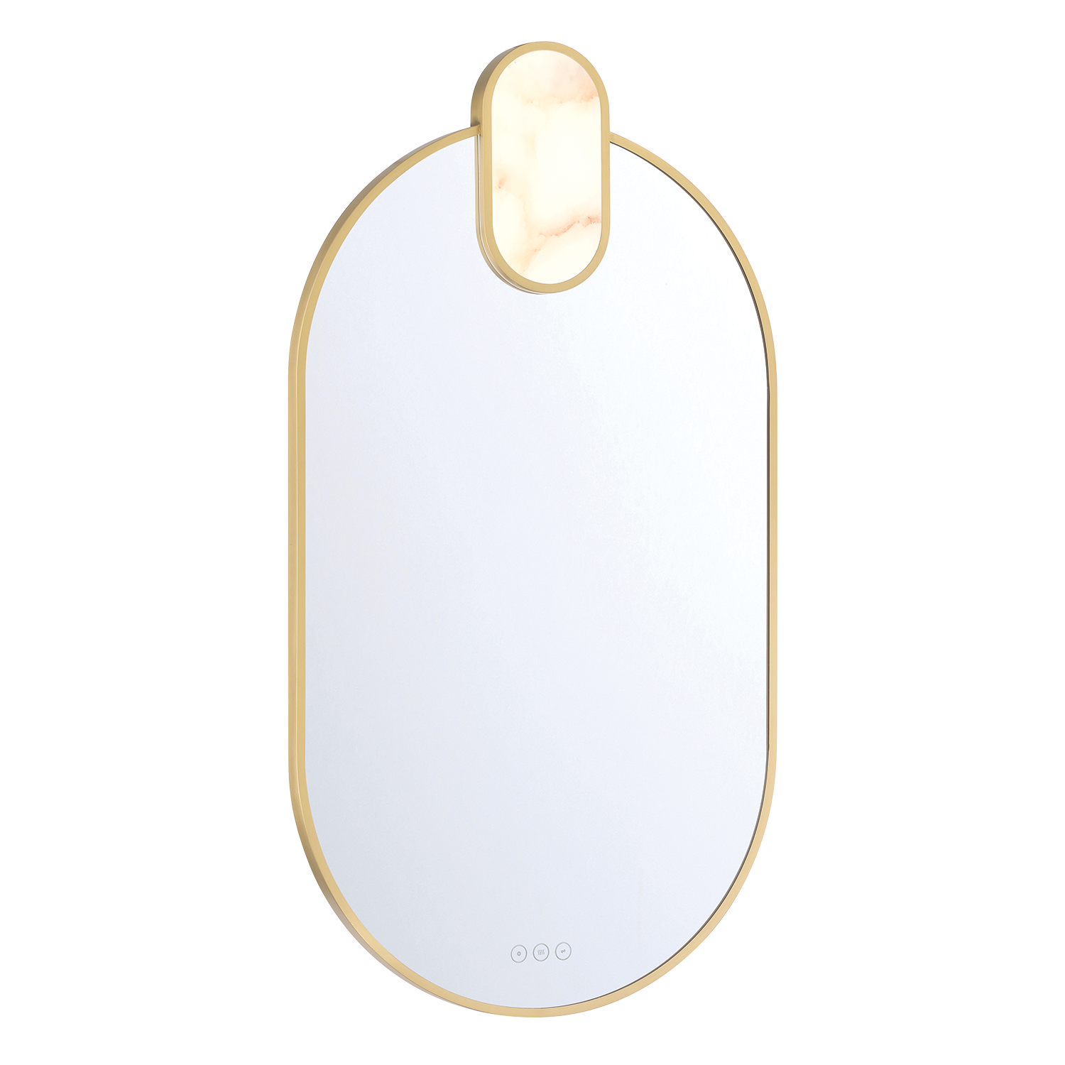 Eurofase Lighting Mrissa 39" Integrated LED Gold Alabaster Frame Dimmable Mirror