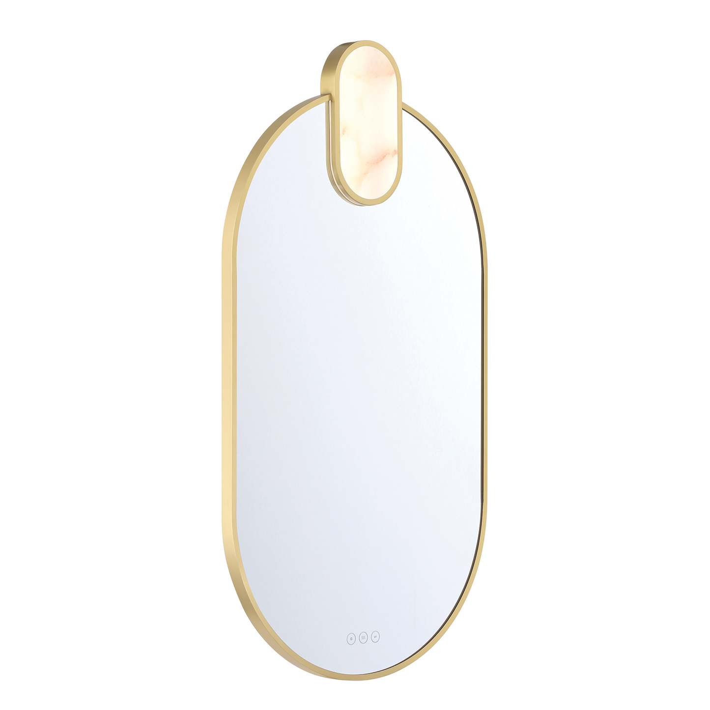 Eurofase Lighting Mrissa 39" Integrated LED Gold Alabaster Frame Dimmable Mirror