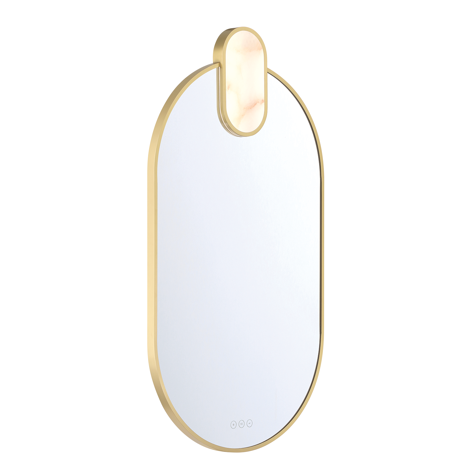 Eurofase Lighting Mrissa 39" Integrated LED Gold Alabaster Frame Dimmable Mirror