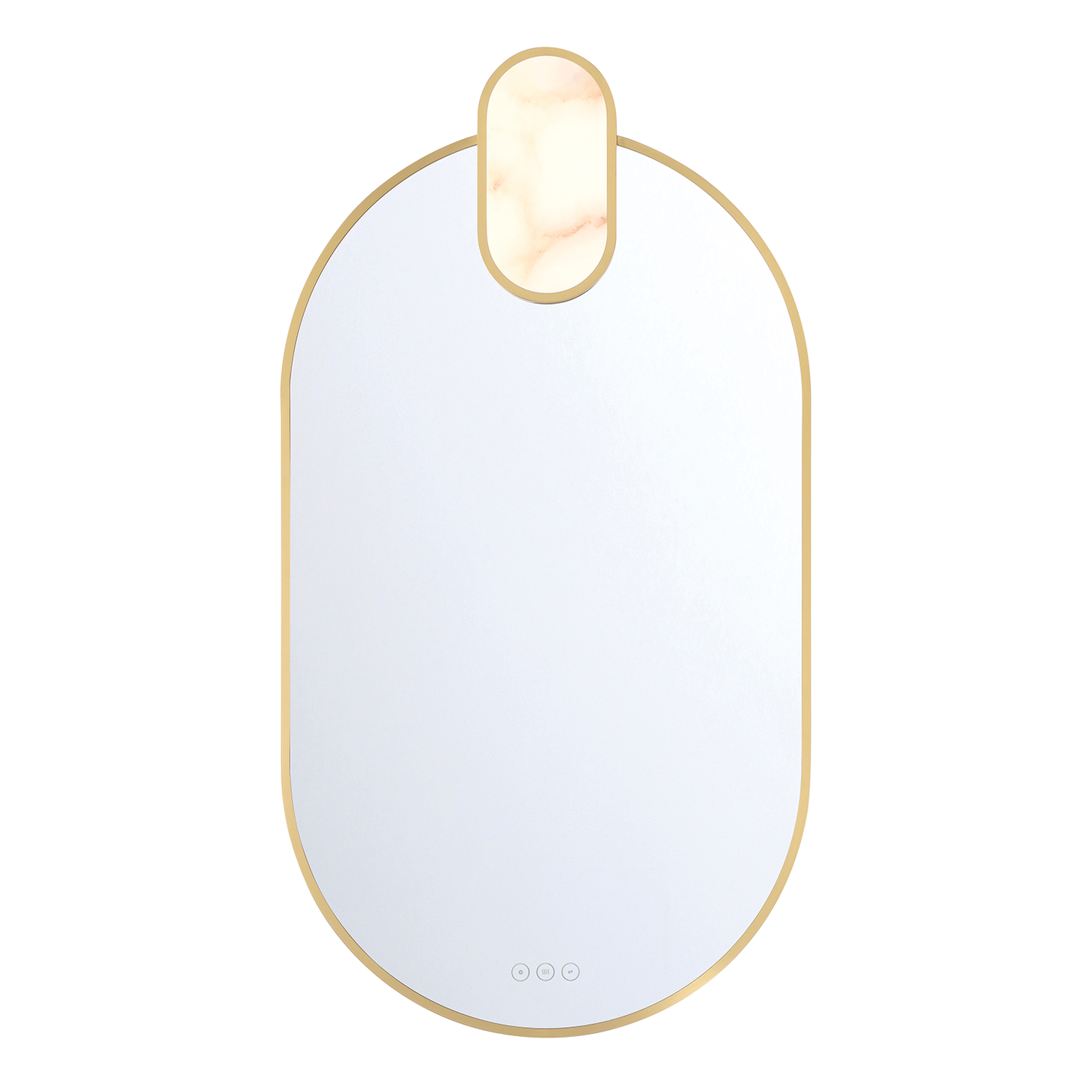 Eurofase Lighting Mrissa 39" Integrated LED Gold Alabaster Frame Dimmable Mirror