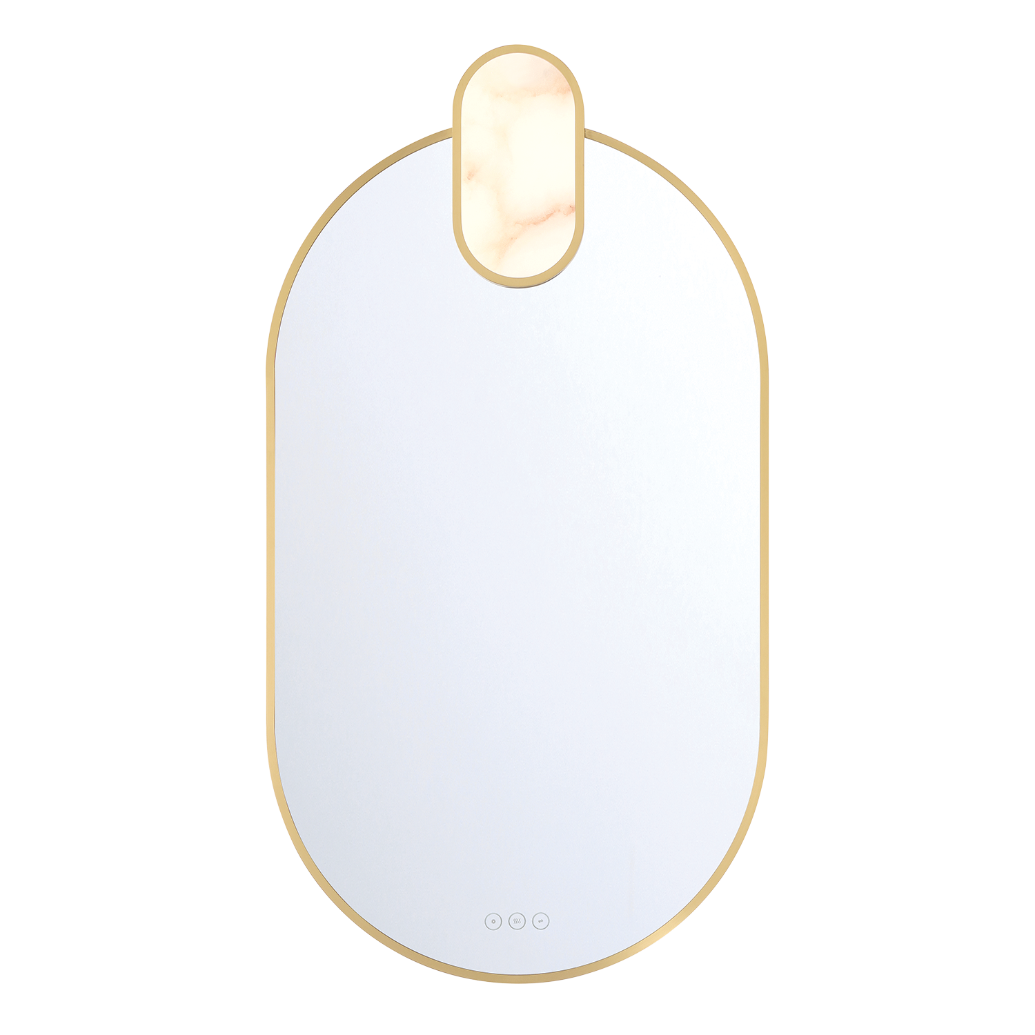 Eurofase Lighting Mrissa 39" Integrated LED Gold Alabaster Frame Dimmable Mirror