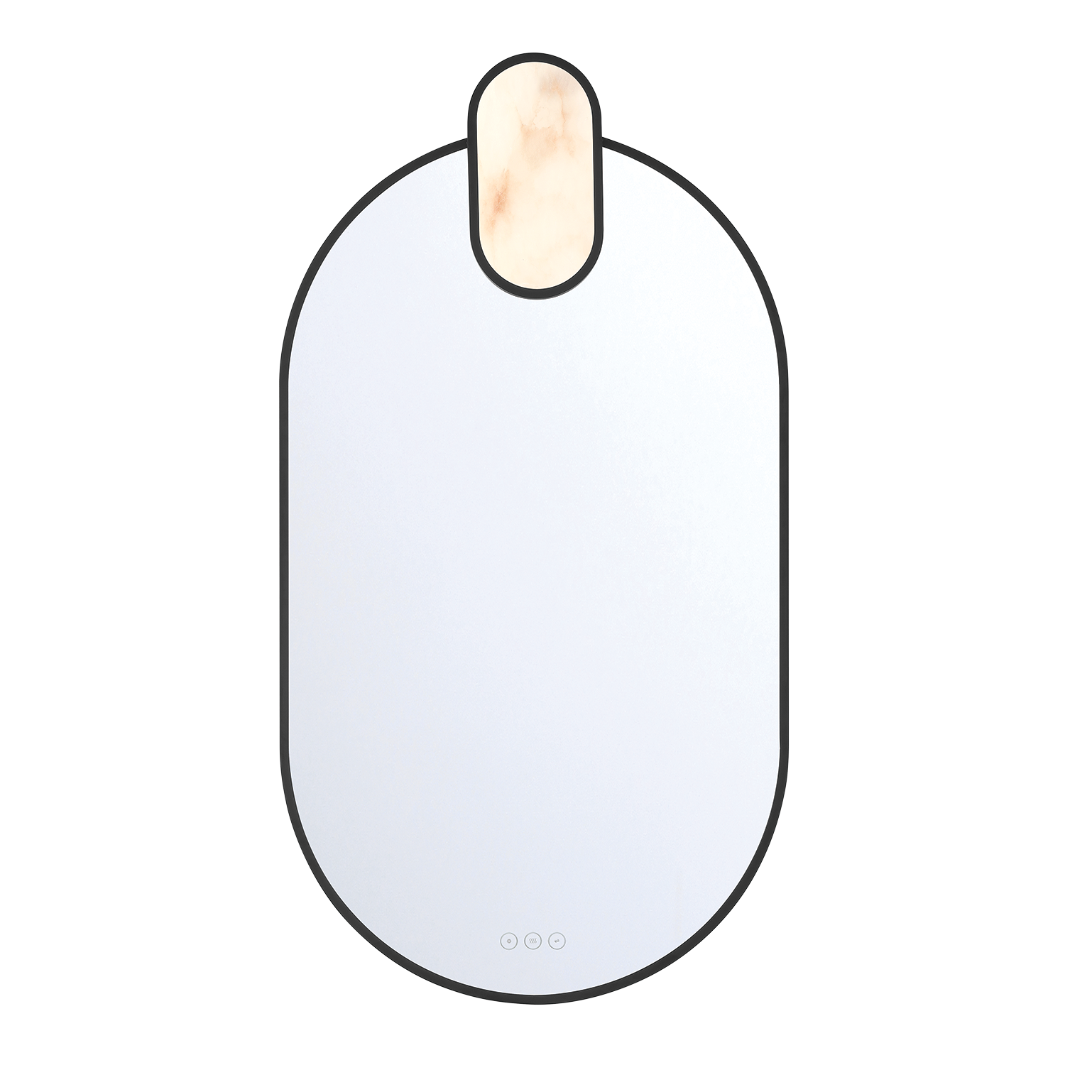 Eurofase Lighting Mrissa 39" Integrated LED Matte Black Alabaster Frame Dimmable Mirror