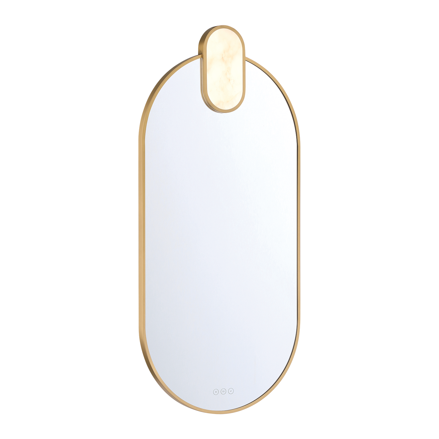 Eurofase Lighting Mrissa 45" Integrated LED Gold Alabaster Frame Dimmable Mirror