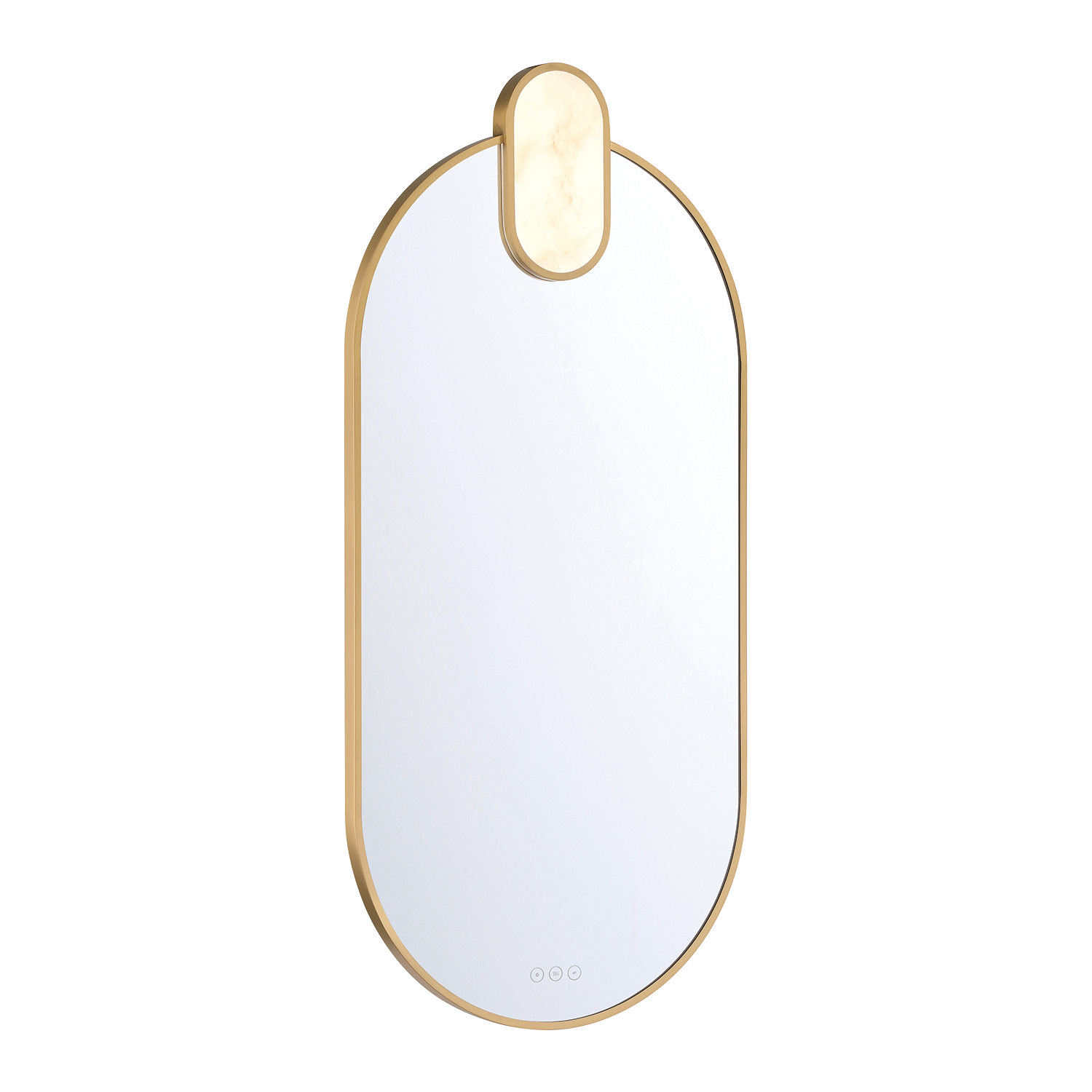 Eurofase Lighting Mrissa 45" Integrated LED Gold Alabaster Frame Dimmable Mirror