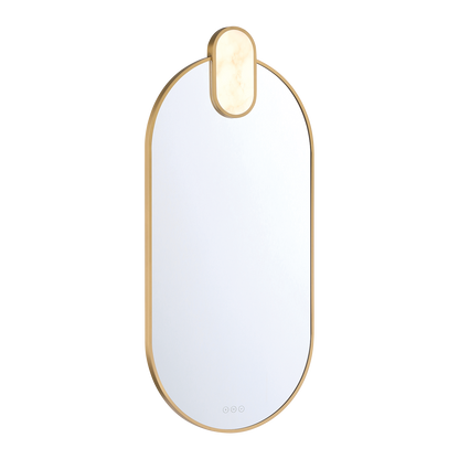 Eurofase Lighting Mrissa 45" Integrated LED Gold Alabaster Frame Dimmable Mirror