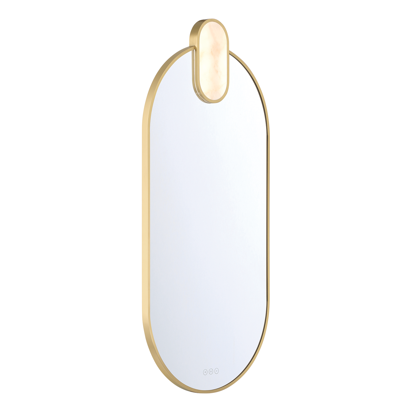 Eurofase Lighting Mrissa 45" Integrated LED Gold Alabaster Frame Dimmable Mirror