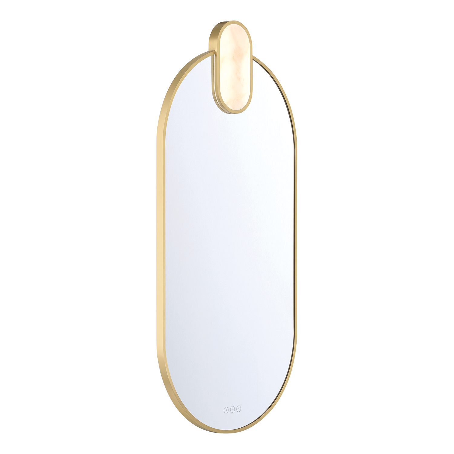 Eurofase Lighting Mrissa 45" Integrated LED Gold Alabaster Frame Dimmable Mirror