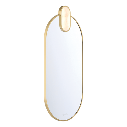 Eurofase Lighting Mrissa 45" Integrated LED Gold Alabaster Frame Dimmable Mirror