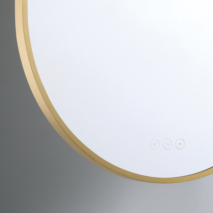 Eurofase Lighting Mrissa 45" Integrated LED Gold Alabaster Frame Dimmable Mirror