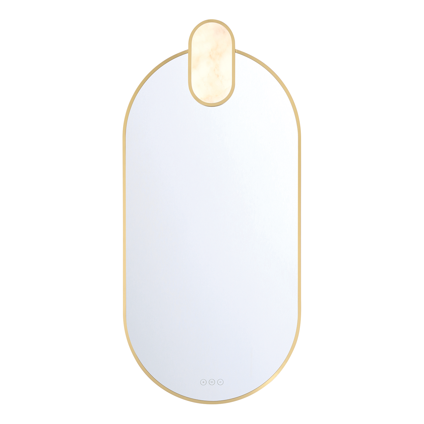 Eurofase Lighting Mrissa 45" Integrated LED Gold Alabaster Frame Dimmable Mirror