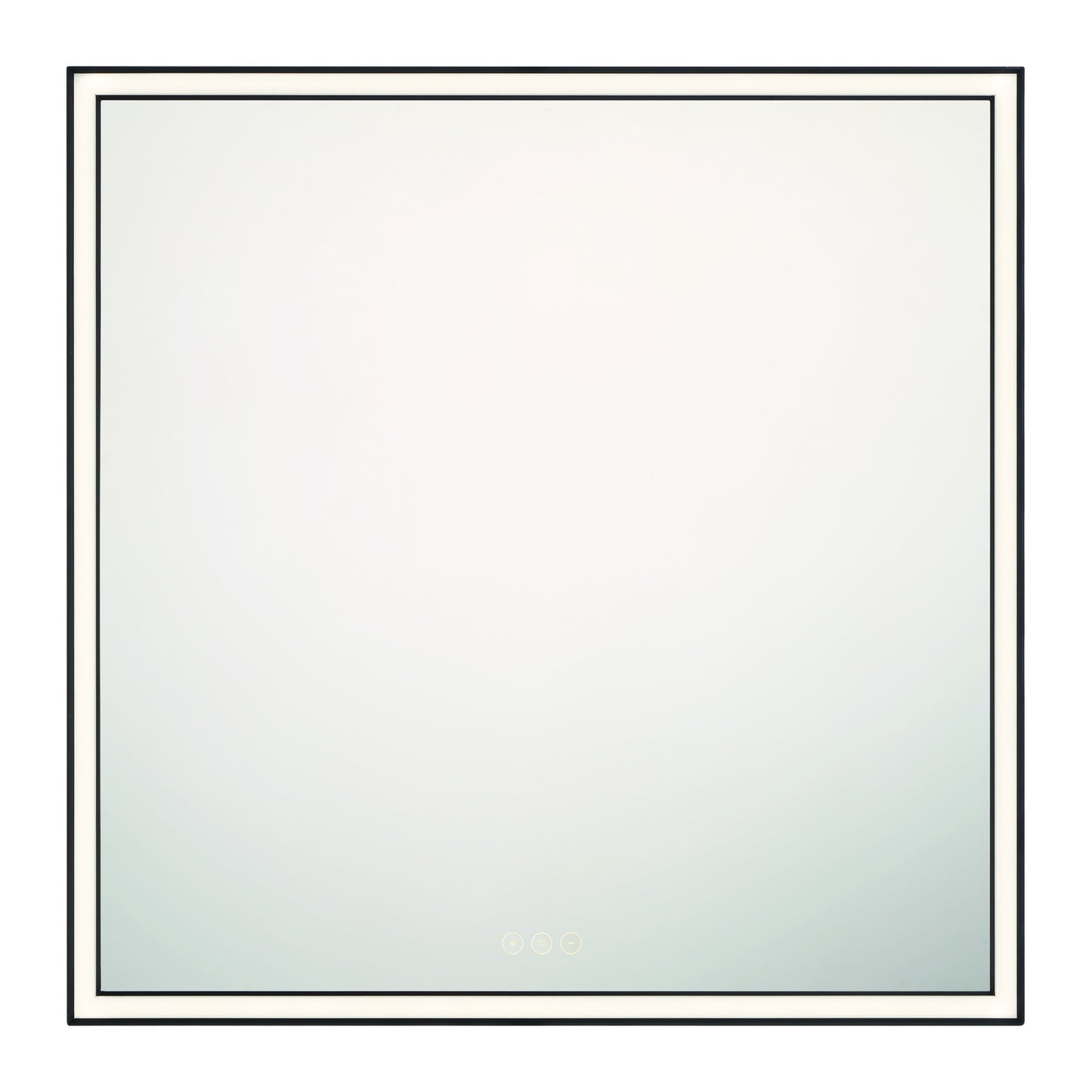 Eurofase Lighting Nixon 32" Integrated LED White Acrylic Anodized Black Frame Square Mirror