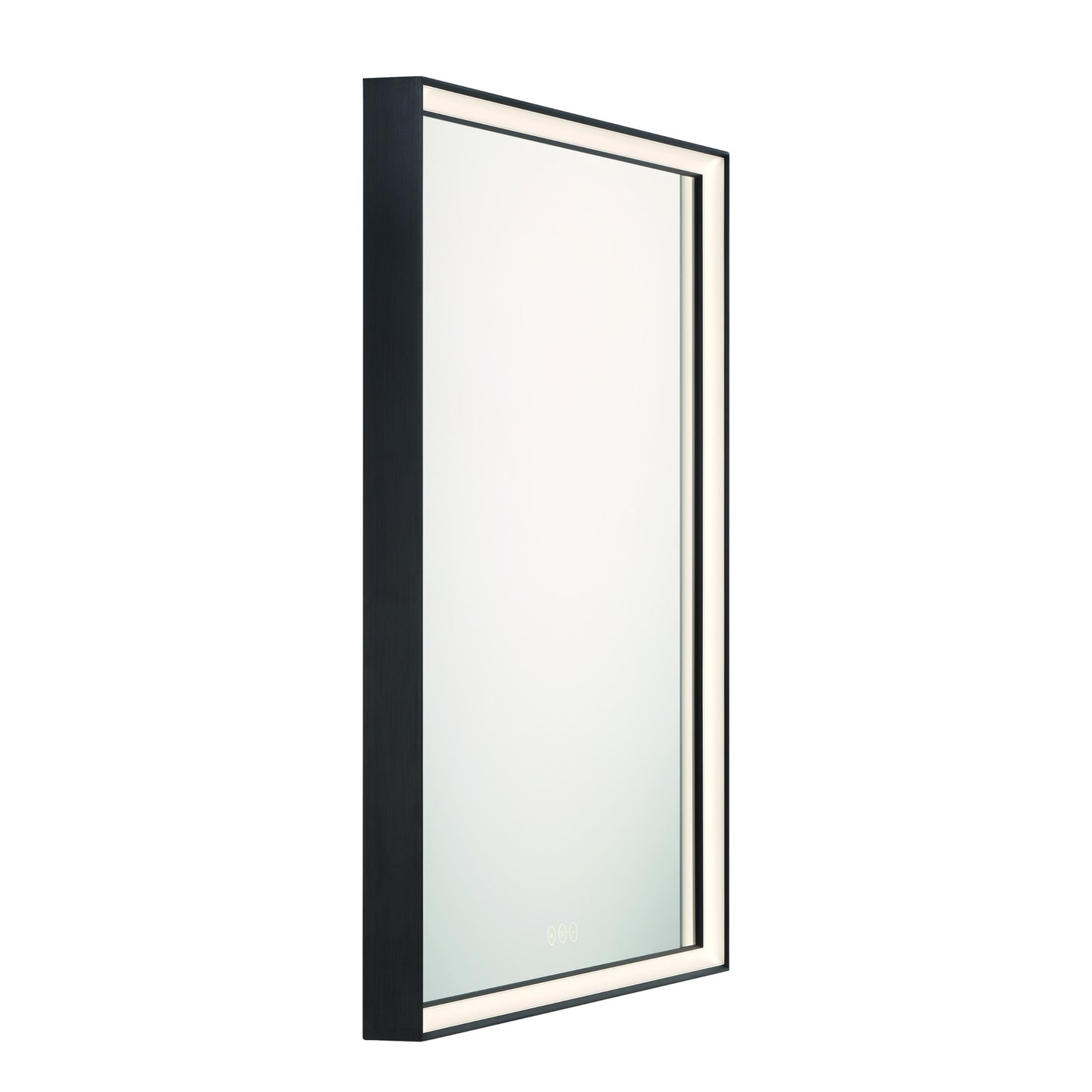 Eurofase Lighting Nixon 32" Integrated LED White Acrylic Anodized Black Frame Square Mirror
