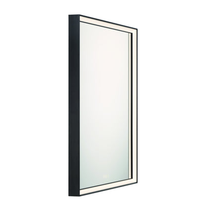 Eurofase Lighting Nixon 32" Integrated LED White Acrylic Anodized Black Frame Square Mirror