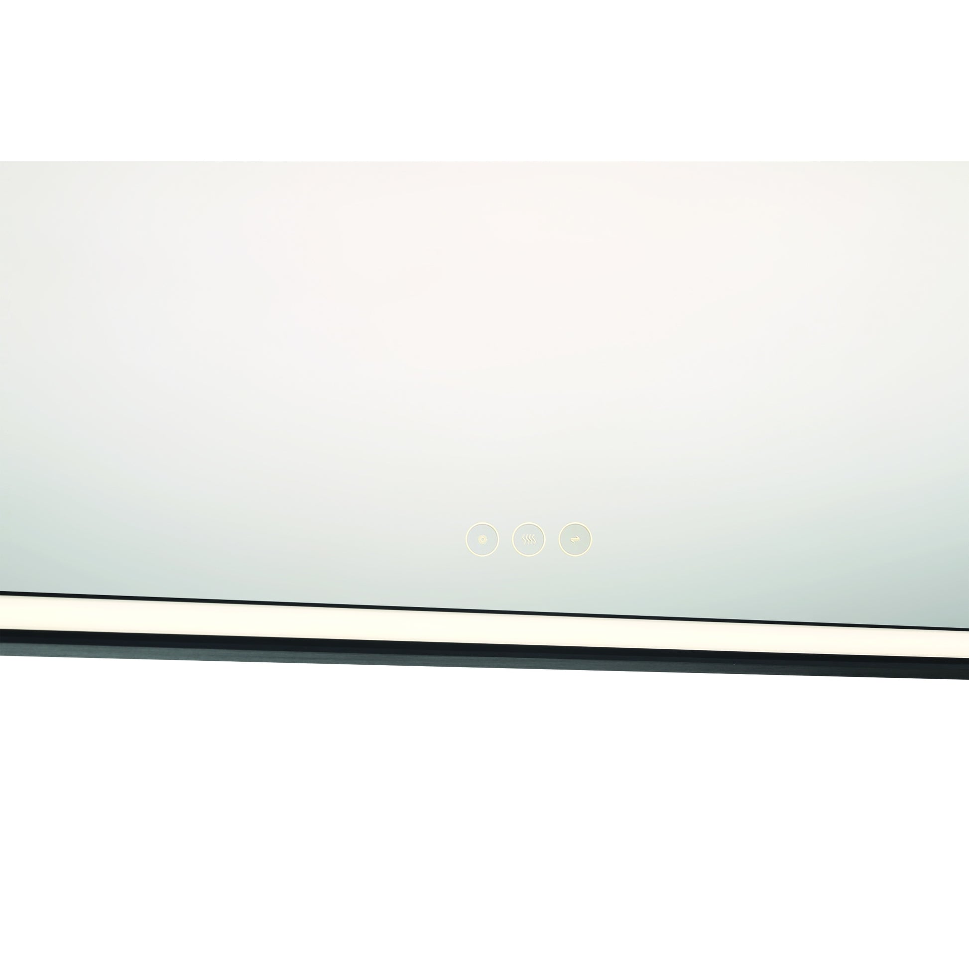 Eurofase Lighting Nixon 32" Integrated LED White Acrylic Anodized Black Frame Square Mirror