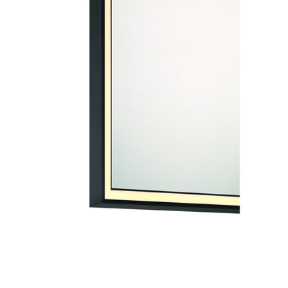 Eurofase Lighting Nixon 32" Integrated LED White Acrylic Anodized Black Frame Square Mirror