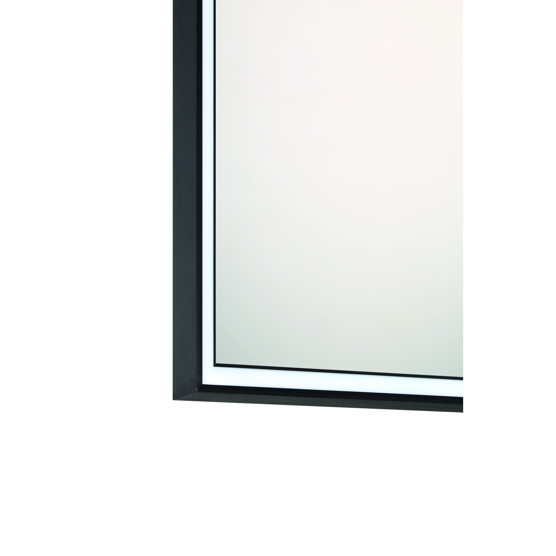 Eurofase Lighting Nixon 32" Integrated LED White Acrylic Anodized Black Frame Square Mirror