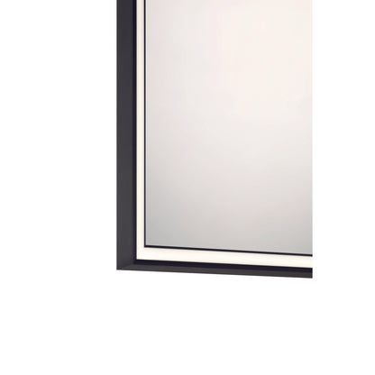 Eurofase Lighting Nixon 32" Integrated LED White Acrylic Anodized Black Frame Square Mirror