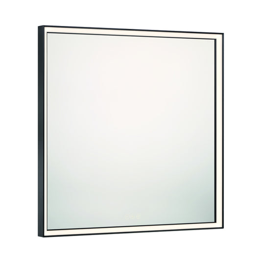 Eurofase Lighting Nixon 32" Integrated LED White Acrylic Anodized Black Frame Square Mirror