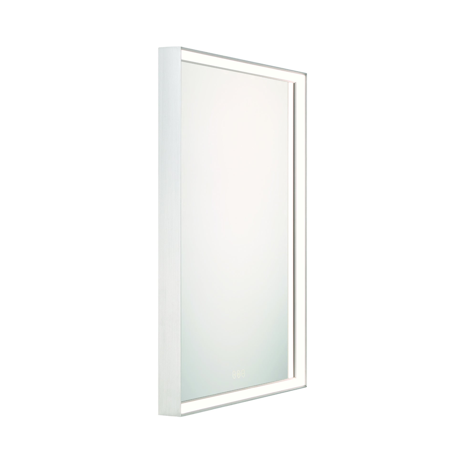 Eurofase Lighting Nixon 32" Integrated LED White Acrylic Anodized Silver Frame Square Mirror