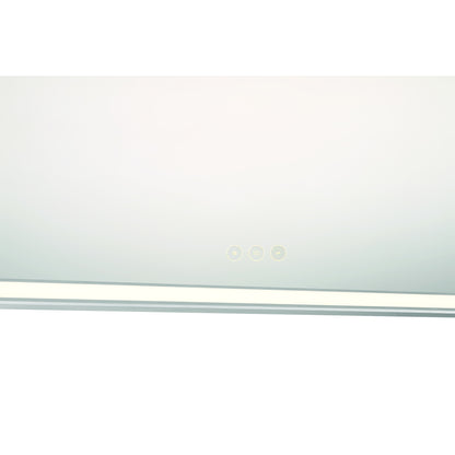 Eurofase Lighting Nixon 32" Integrated LED White Acrylic Anodized Silver Frame Square Mirror