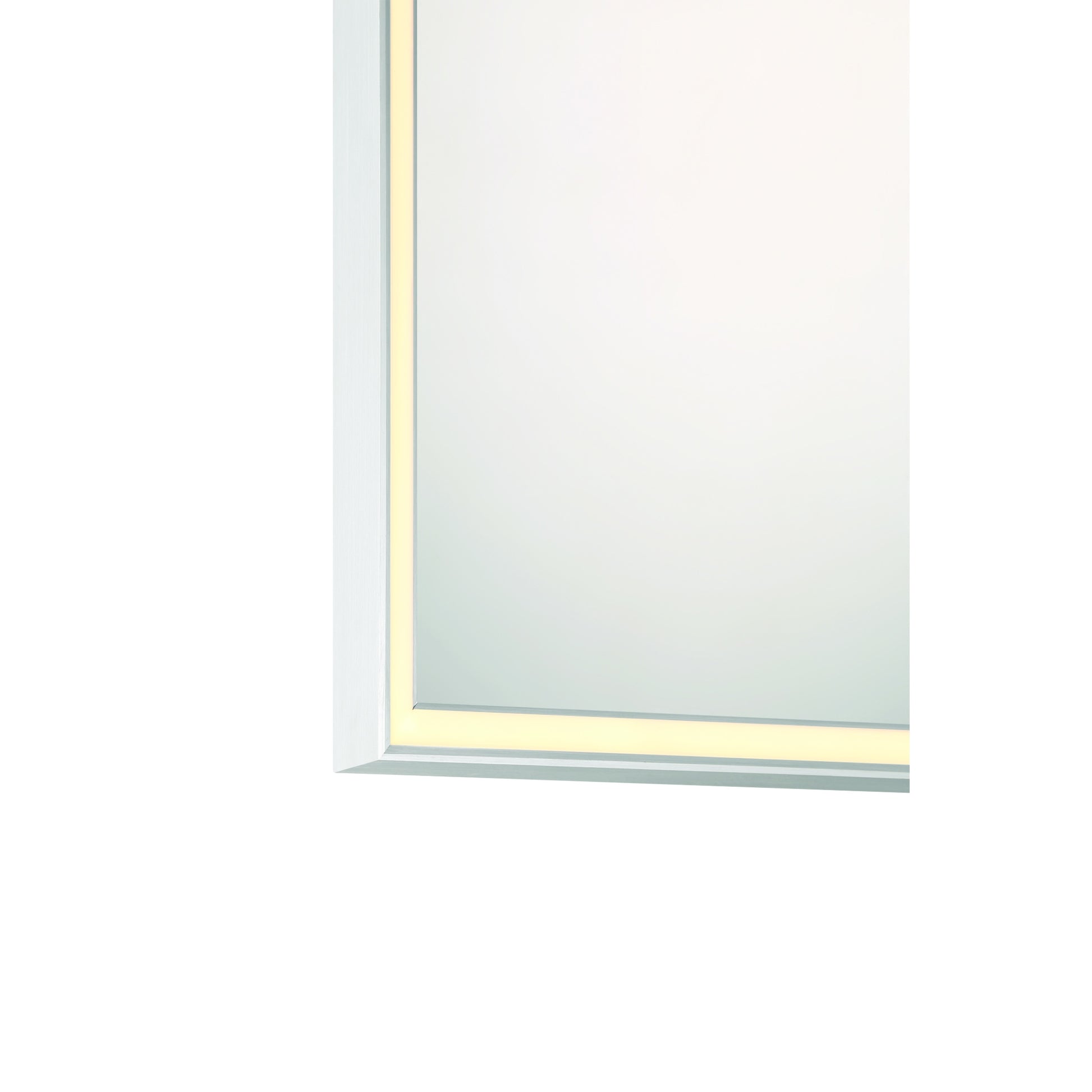 Eurofase Lighting Nixon 32" Integrated LED White Acrylic Anodized Silver Frame Square Mirror