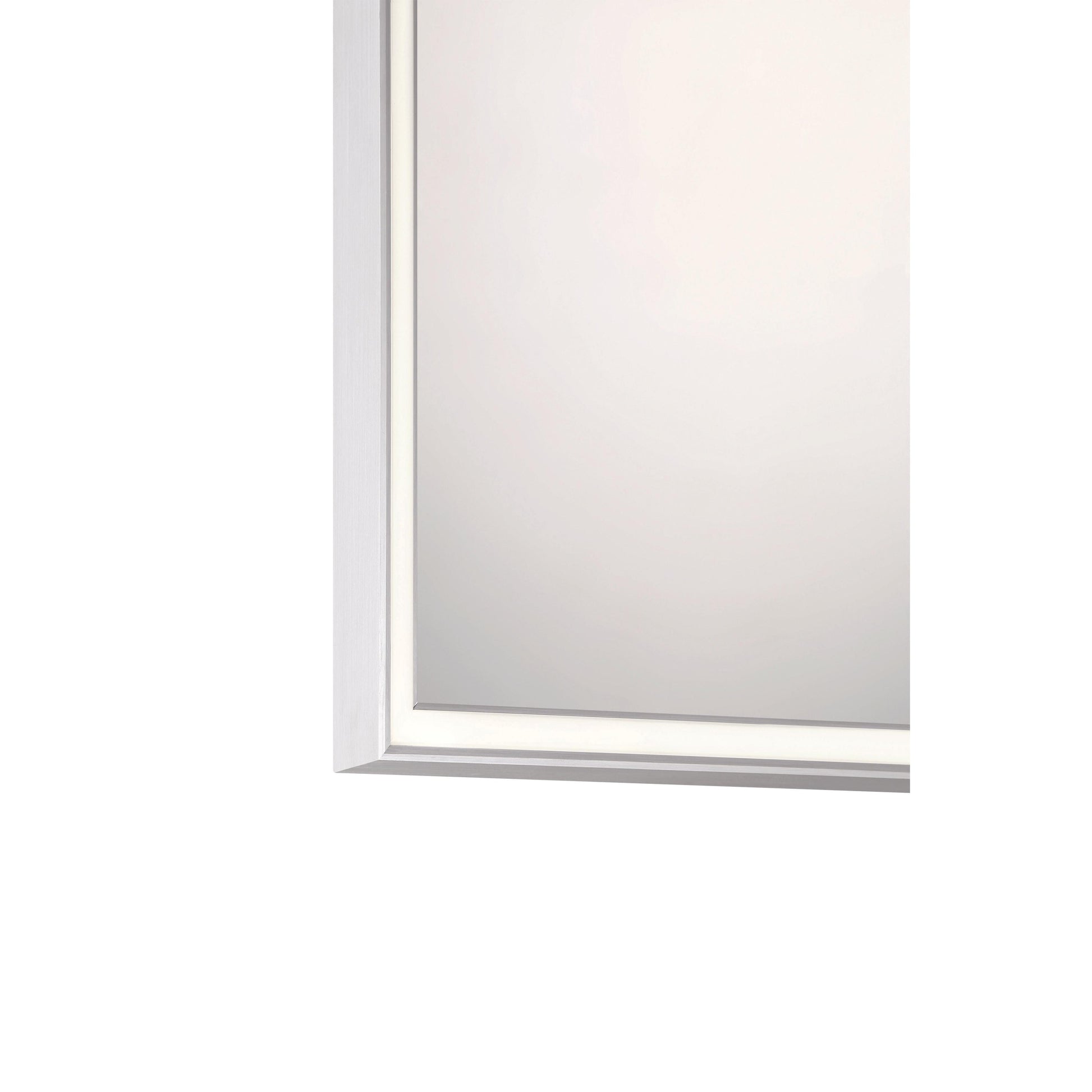 Eurofase Lighting Nixon 32" Integrated LED White Acrylic Anodized Silver Frame Square Mirror