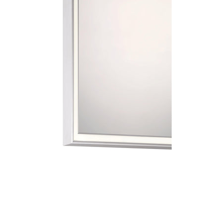 Eurofase Lighting Nixon 32" Integrated LED White Acrylic Anodized Silver Frame Square Mirror