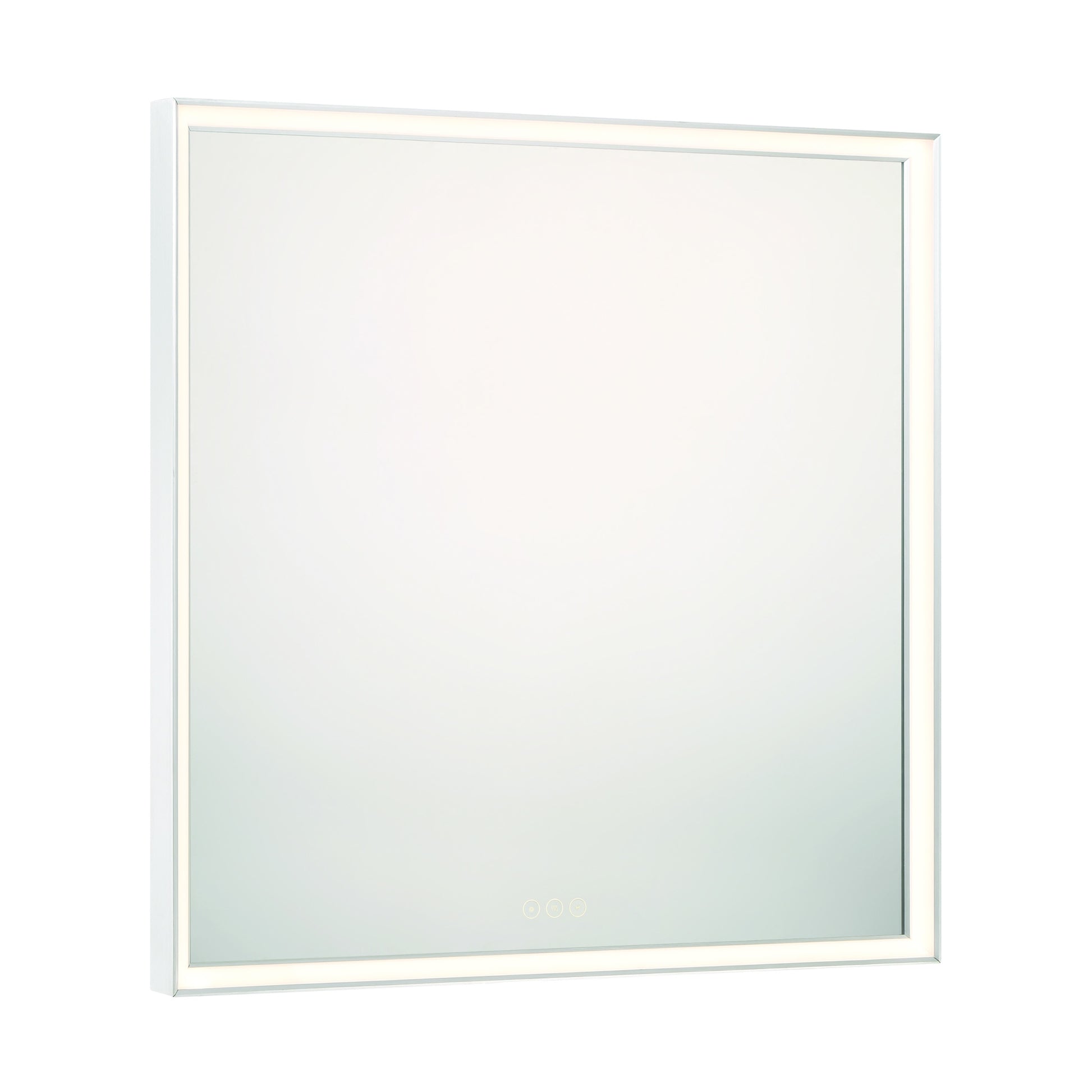 Eurofase Lighting Nixon 32" Integrated LED White Acrylic Anodized Silver Frame Square Mirror