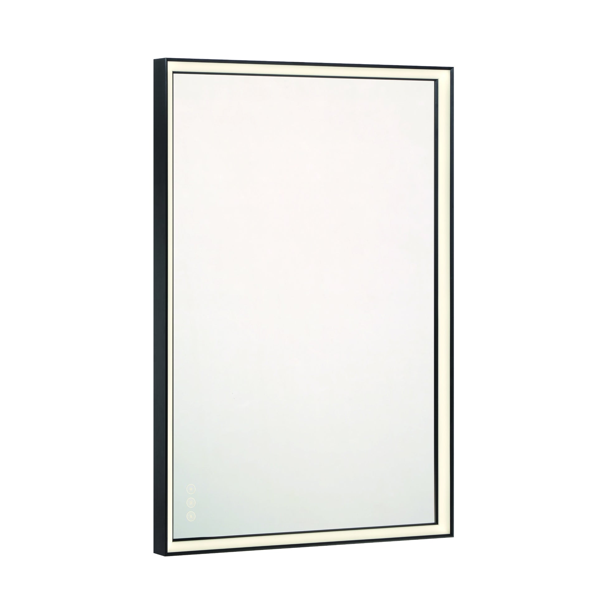 Eurofase Lighting Nixon 36" Integrated LED White Acrylic Anodized Black Frame Rectangle Mirror