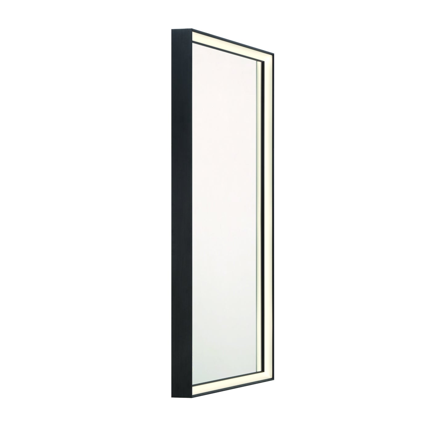 Eurofase Lighting Nixon 36" Integrated LED White Acrylic Anodized Black Frame Rectangle Mirror