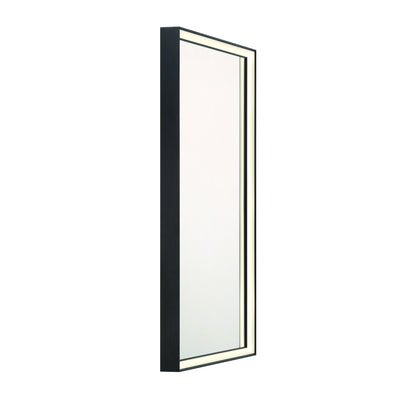 Eurofase Lighting Nixon 36" Integrated LED White Acrylic Anodized Black Frame Rectangle Mirror