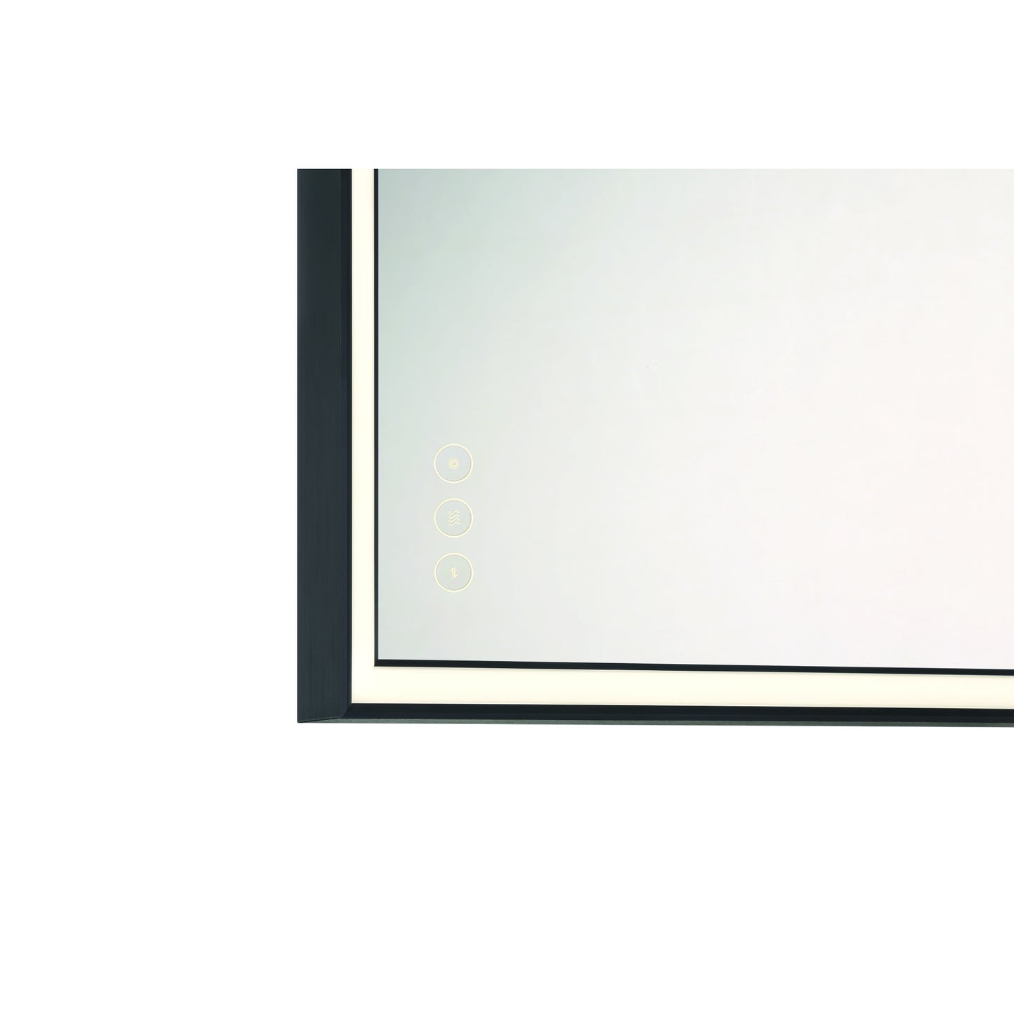 Eurofase Lighting Nixon 36" Integrated LED White Acrylic Anodized Black Frame Rectangle Mirror