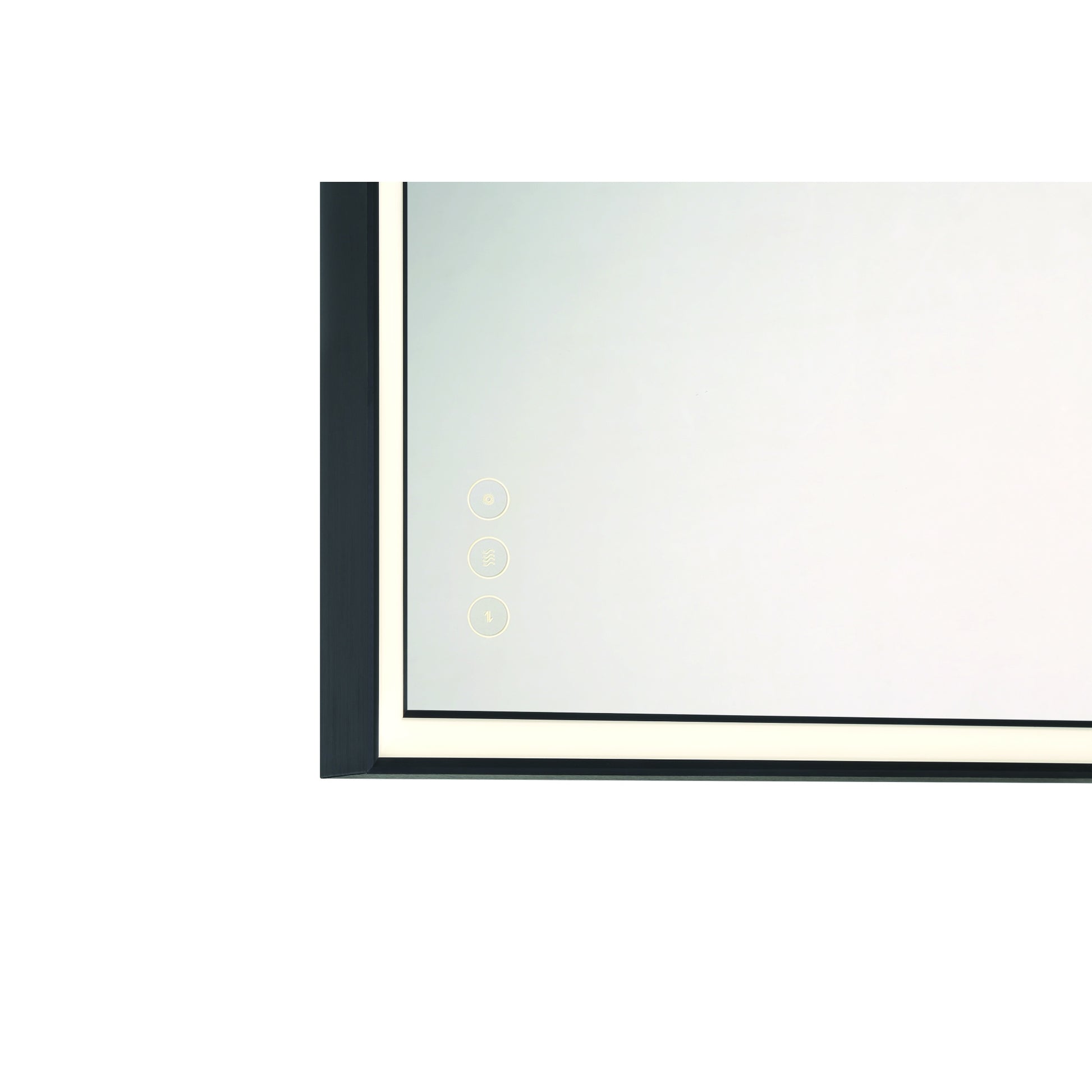 Eurofase Lighting Nixon 36" Integrated LED White Acrylic Anodized Black Frame Rectangle Mirror