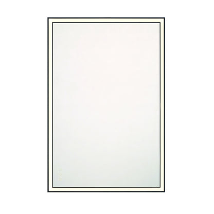 Eurofase Lighting Nixon 36" Integrated LED White Acrylic Anodized Black Frame Rectangle Mirror
