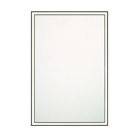 Eurofase Lighting Nixon 36" Integrated LED White Acrylic Anodized Black Frame Rectangle Mirror