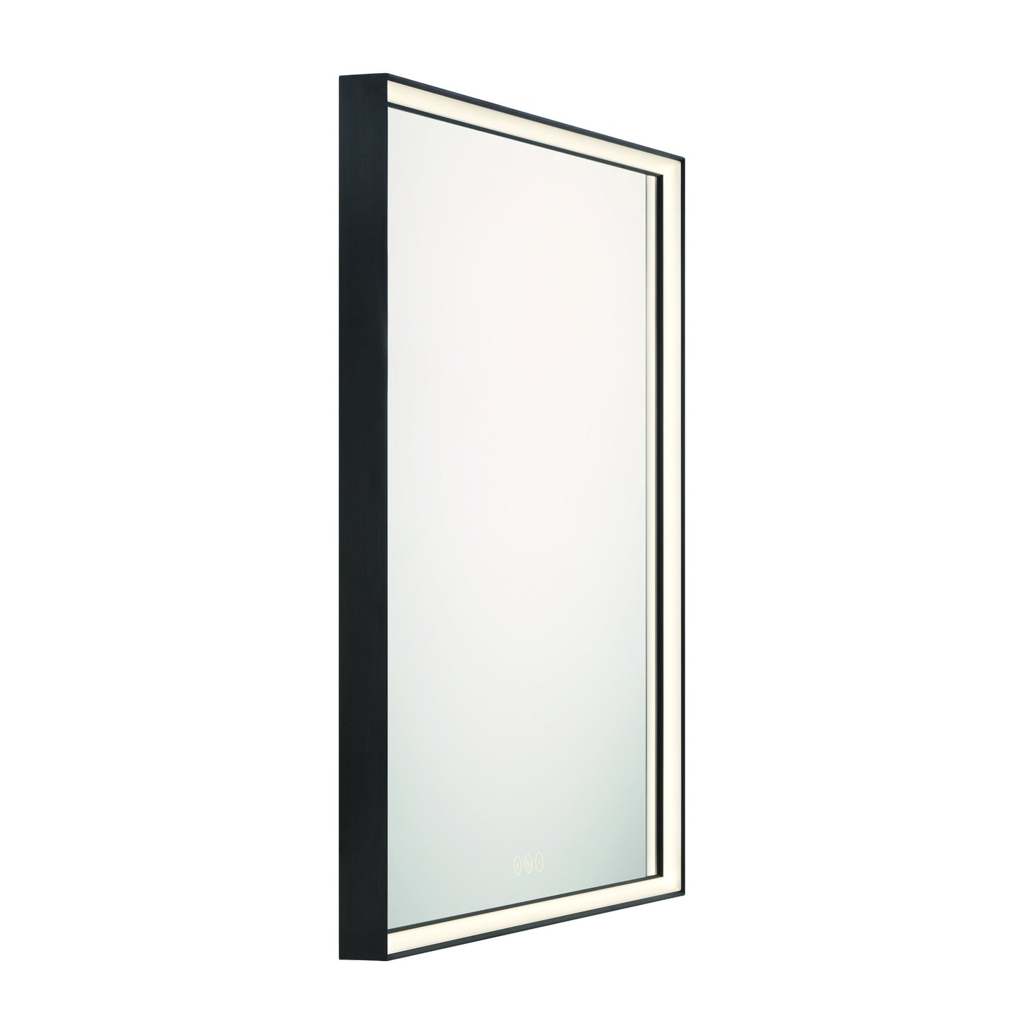 Eurofase Lighting Nixon 36" Integrated LED White Acrylic Anodized Black Frame Square Mirror