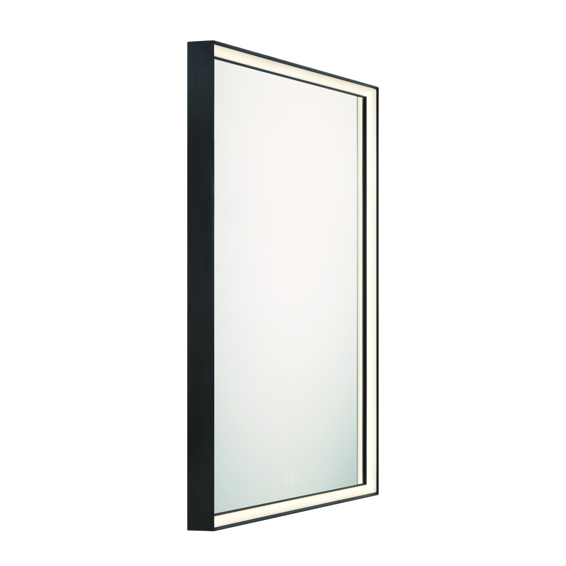 Eurofase Lighting Nixon 36" Integrated LED White Acrylic Anodized Black Frame Square Mirror